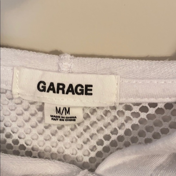 White hoodie, half mesh sleeves - Picture 2 of 4